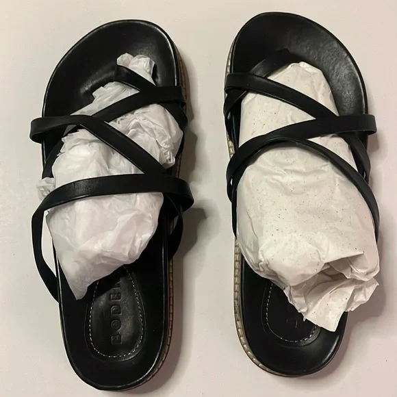 Boden Black Leather sandals size 38 EU (7.5 US) - Picture 2 of 5